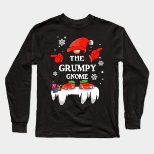 Grumpy Gnome Buffalo Plaid Matching Family Christmas Pajama Long Sleeve T-Shirt